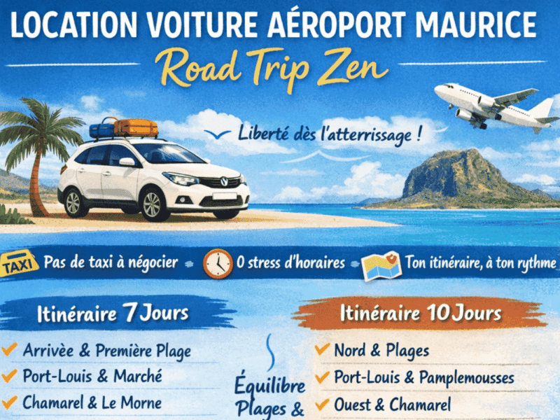 Location voiture aéroport Maurice : road trip zen